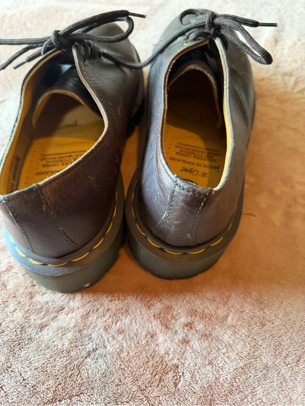 Dr. Martens Brown Leather 3-Eye Derby Shoes